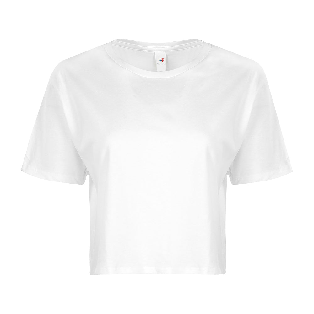 1133 Crop Top - Crop Tee - white