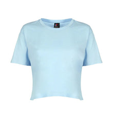 Premium Crop Top - Blank - Powder Blue - Front