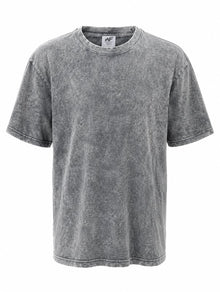 Premium Mineral Washed Tee - Blank - Grey - Front