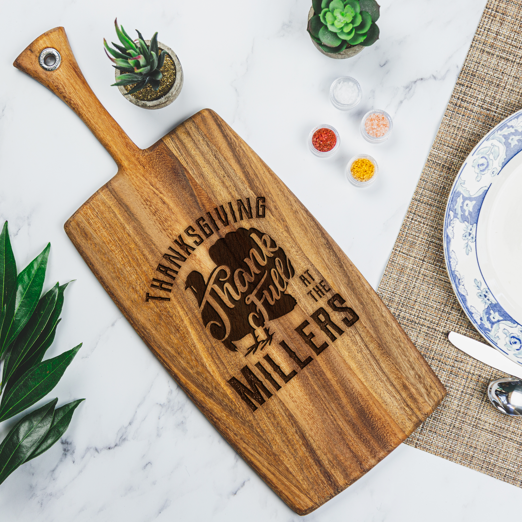 Personalized Thanksgiving Charcuterie Board - Design: TG4