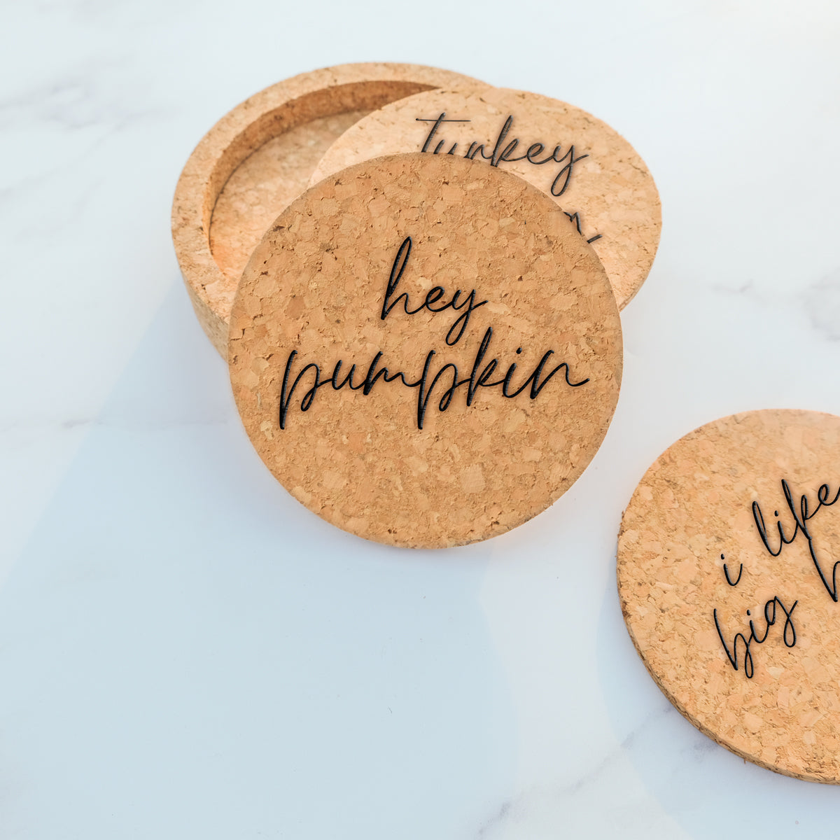 Catchy Fall Themed Coaster Set - Design: TGPUNS