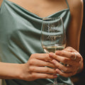 Personalized Floral Wine Glasses, Design: L8