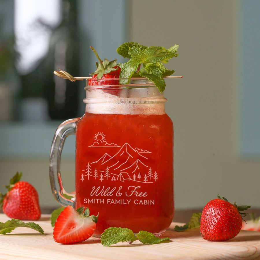 Personalized Camping Mason Jar, Design: OD1