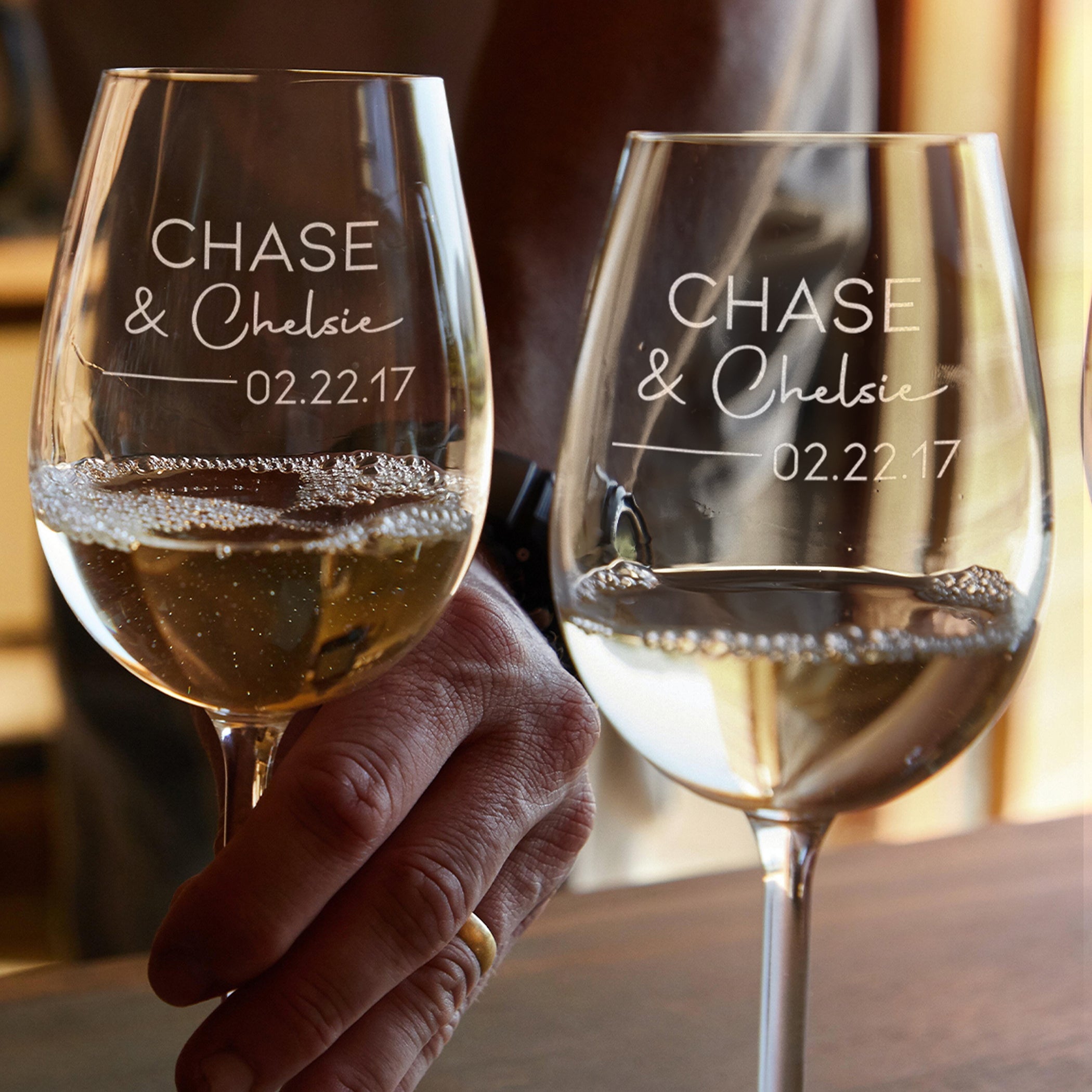Relationship Personalized Wine Glass - Design: N6