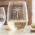 Personalized Vacation Stemless Wine Glass, Design: OD2