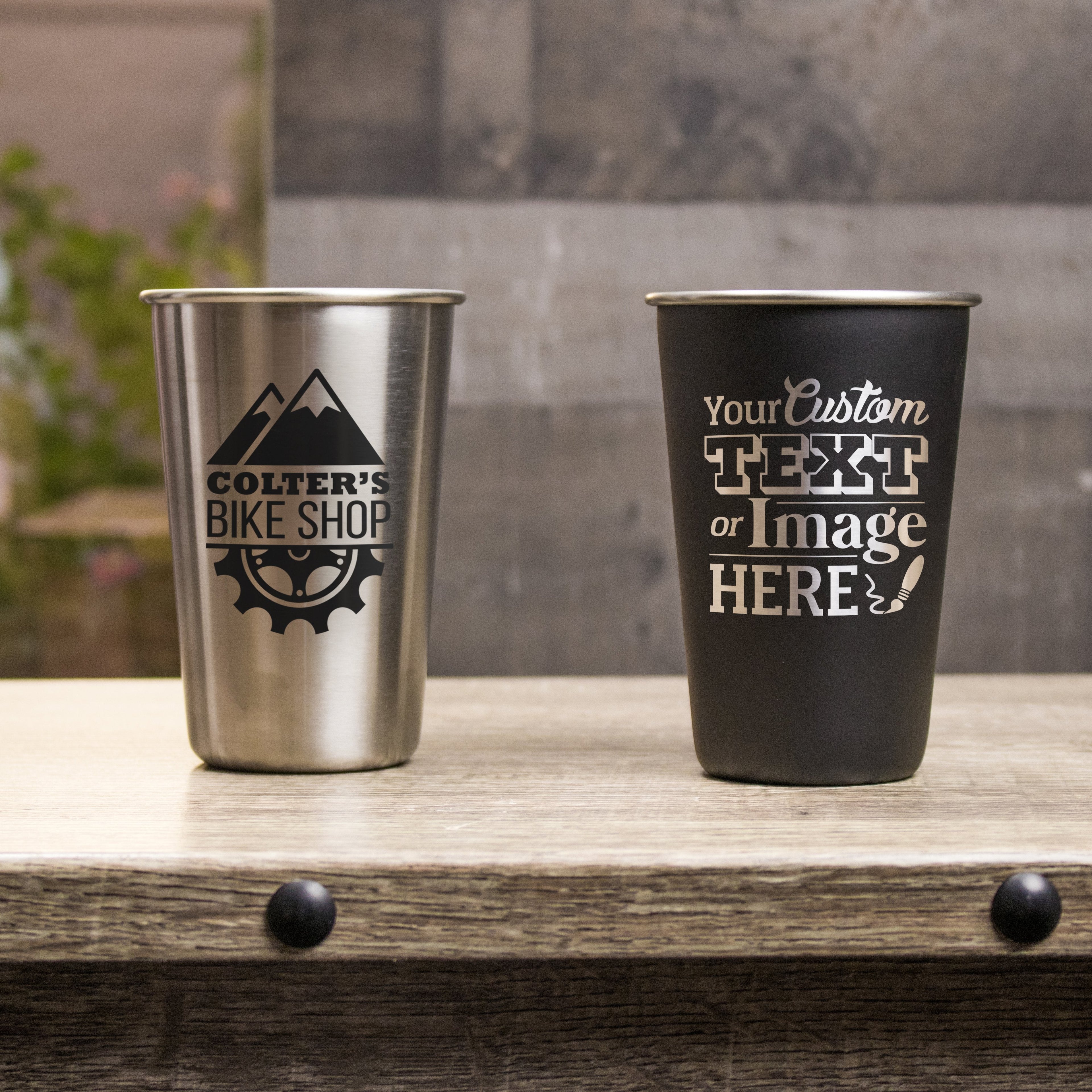 Custom Stainless Steel Pint Glass - Design: CUSTOM