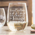 Personalized Stemless Wine Glass - Design: CUSTOM