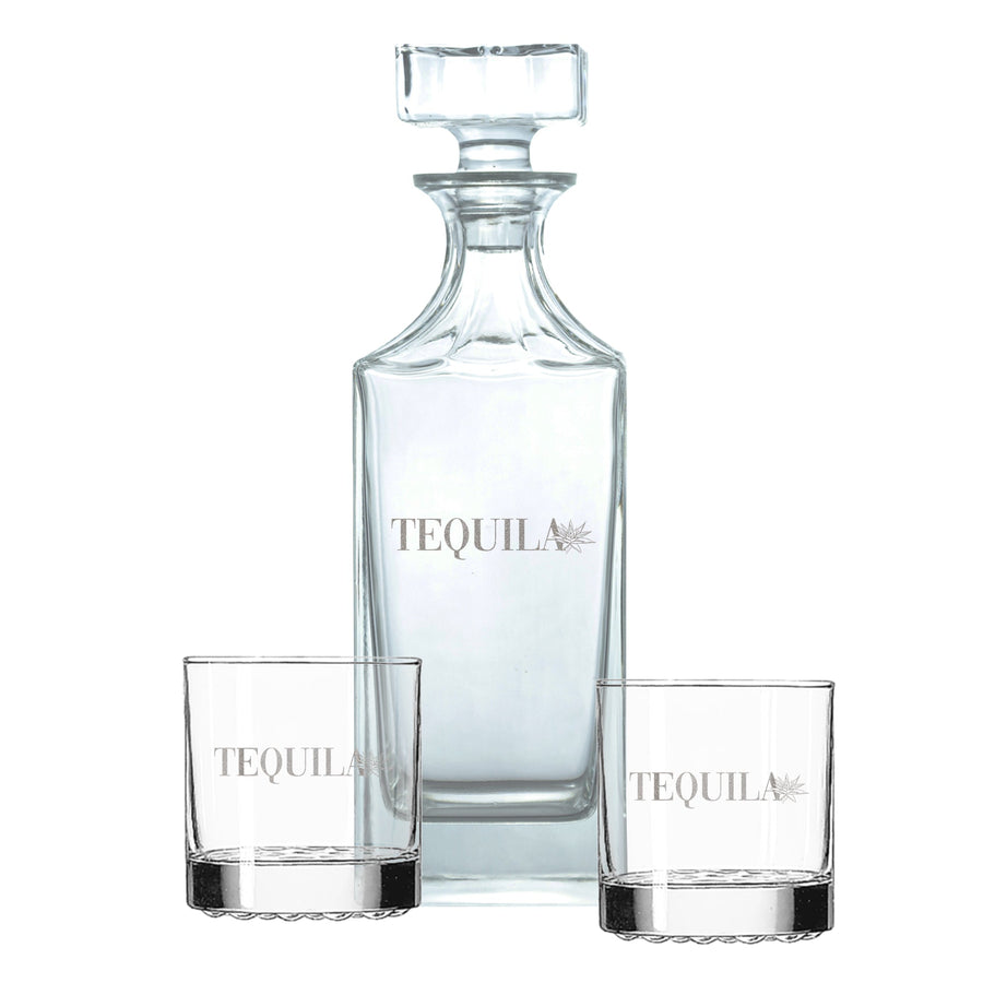 Tequila Decanter & Glass Bar Set - Design: TEQUILA