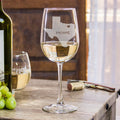 Etched Wine Glasses Hometown - Design: HOME