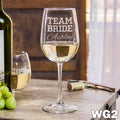 Etched Wine Glasses Team Bride - Design: WG2