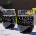 Personalized Birthday Stemless Wine Glass, Design: BDAY5