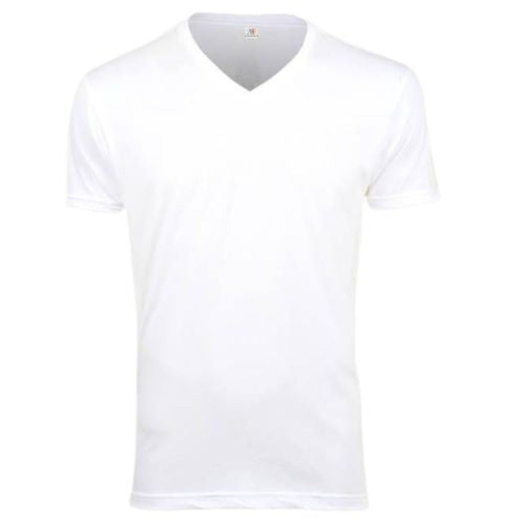 1003 Unisex V-Neck Tee - White