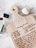 Engraved Recipe Wooden Board