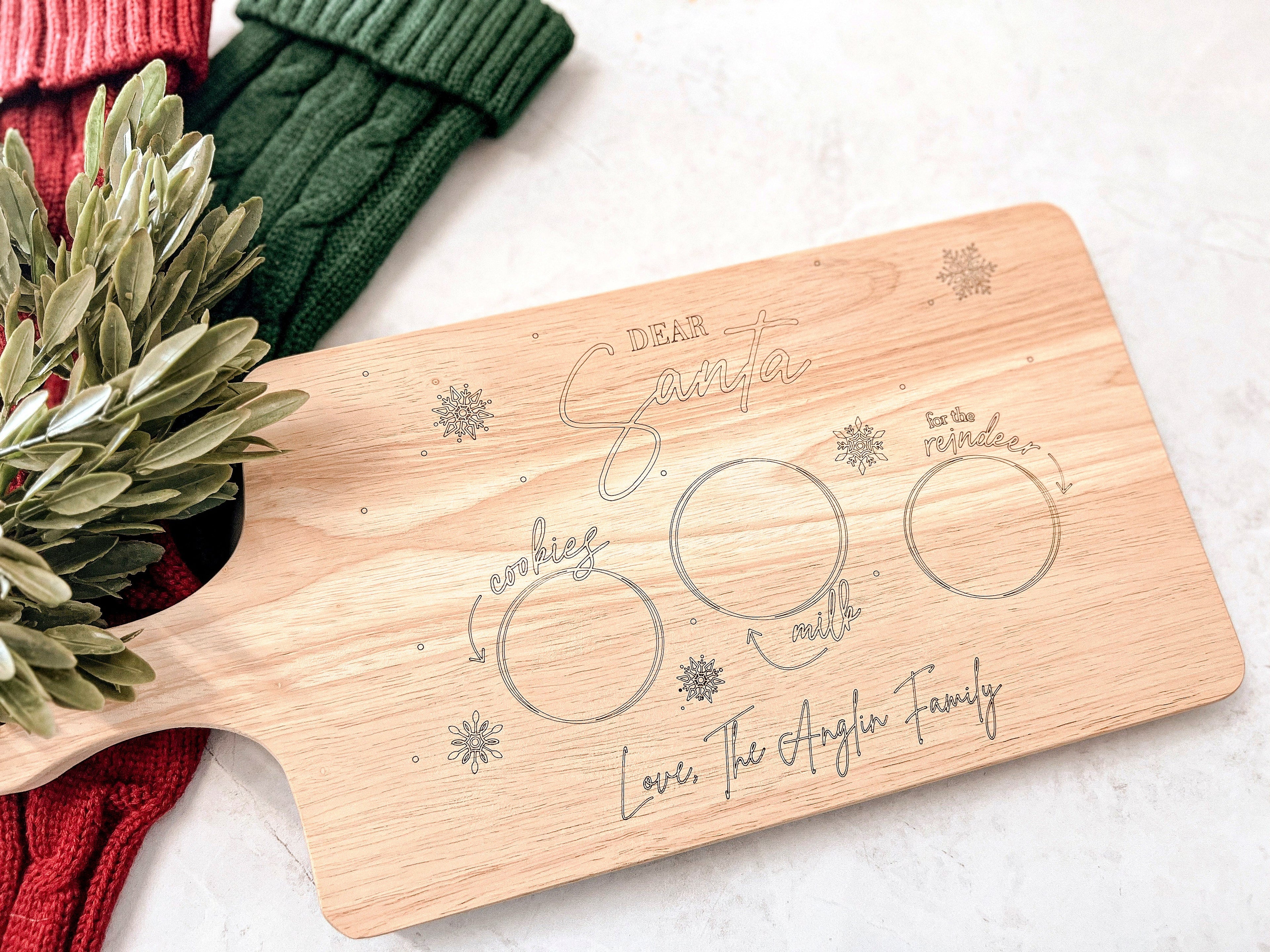Santa Cookie Wooden Board