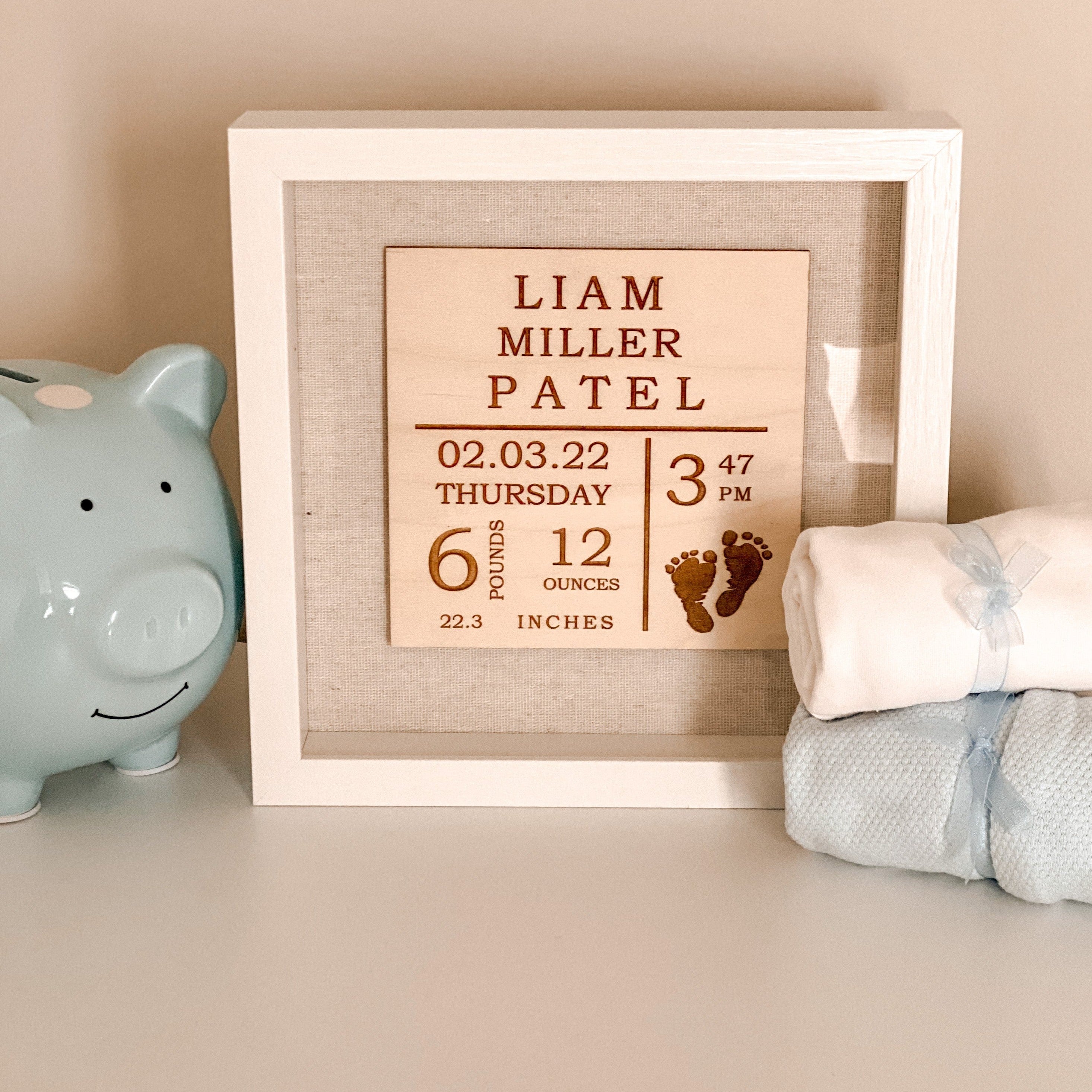 Baby Stats Keepsake Frame