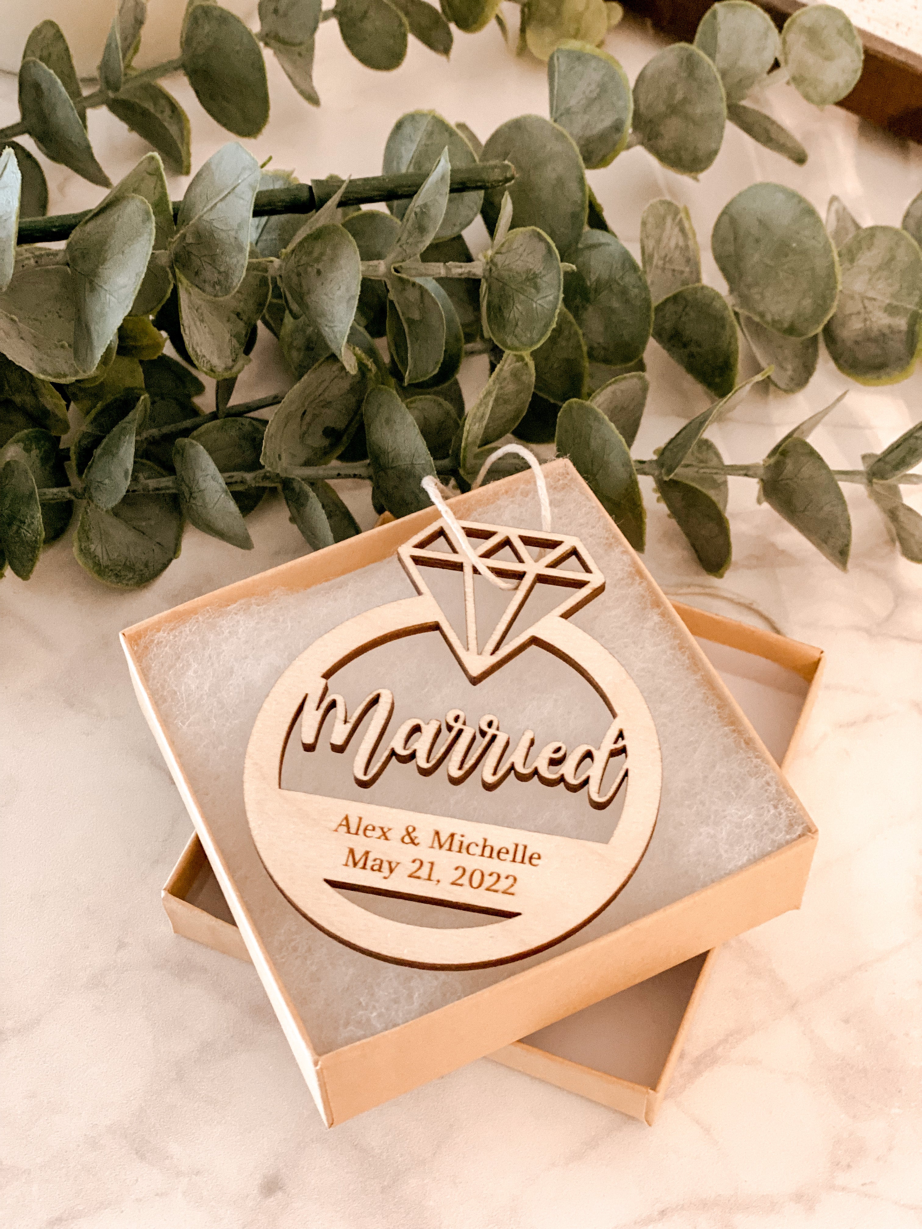 Just Married Wedding Ornament