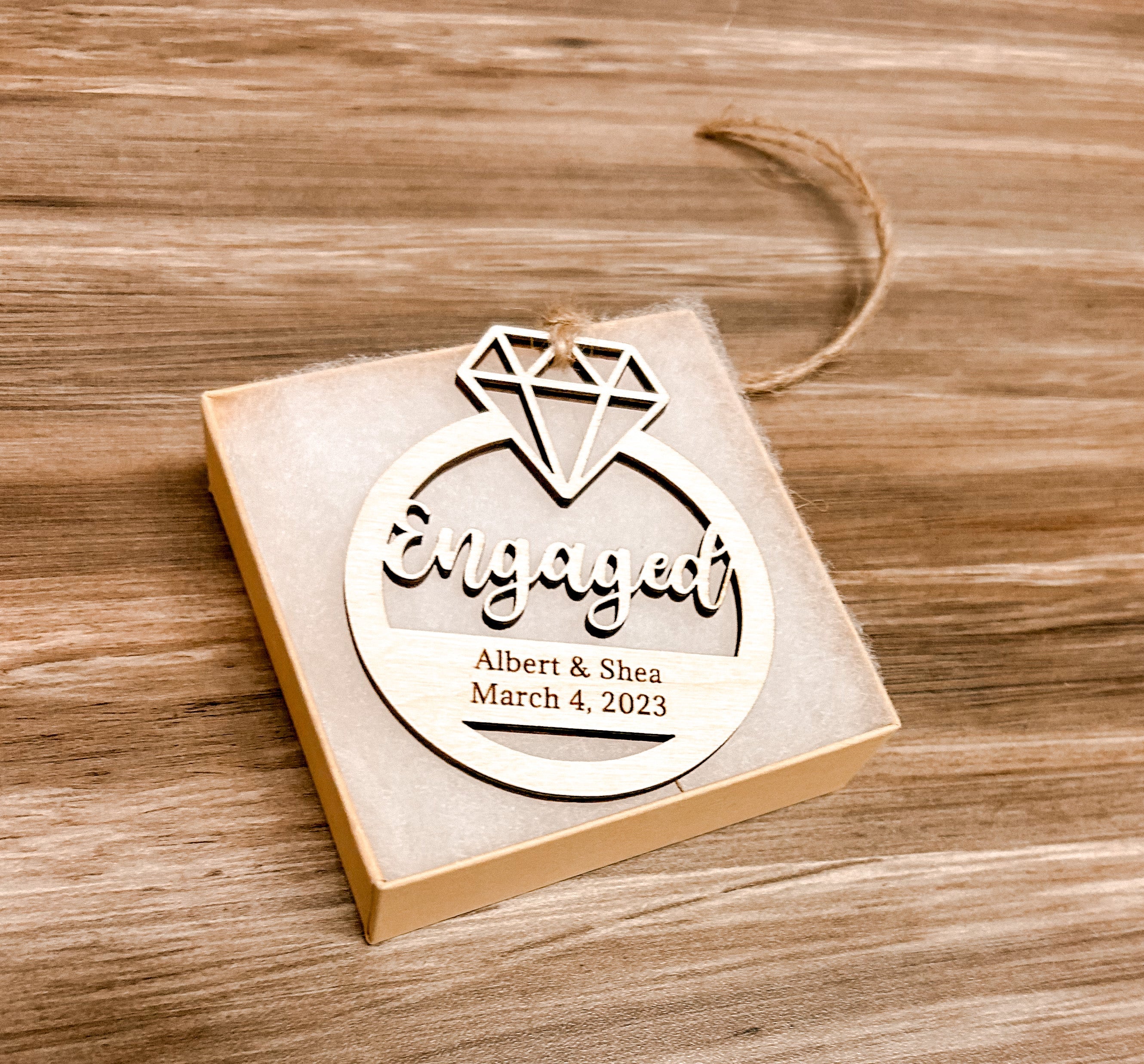 Just Engaged Wedding Ornament